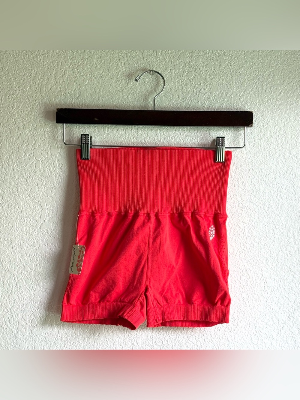 Free People Movement Womens Shorts Athletic Cherry Tomato Orange Size Small